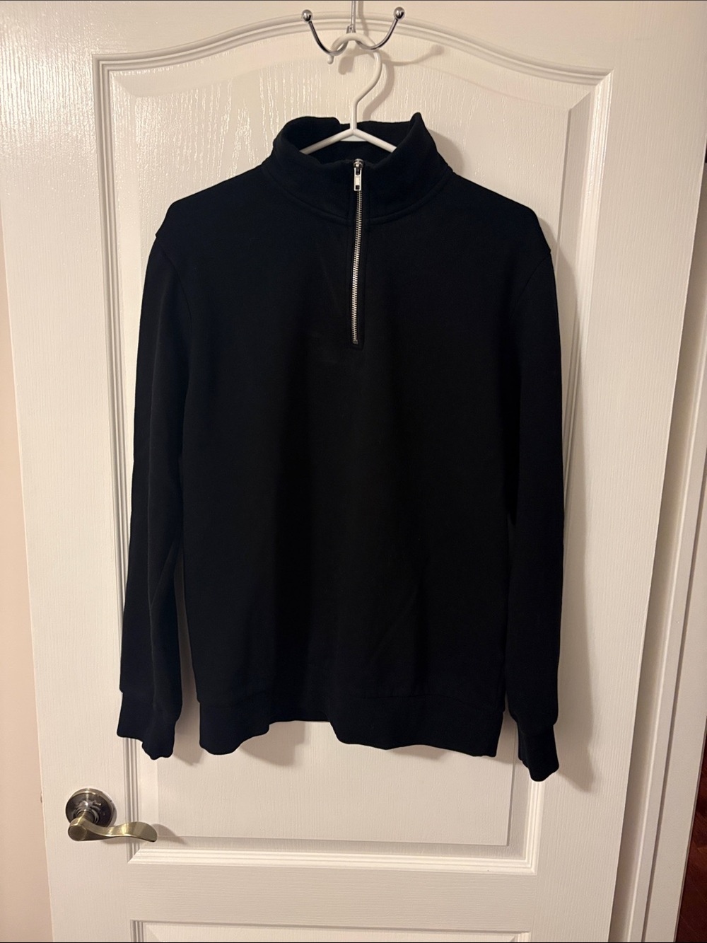 Men's Black Quarter-Zip Sweater